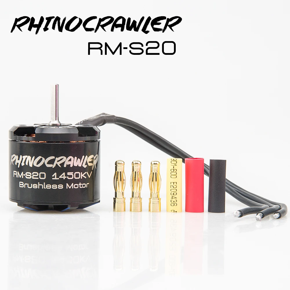 

RhinoCrawler 540 RM-S20 1450K/1800KV/2220KV The lightest Weight RC Crawler Brushless Motor for LCG Chassis SCX10 Traxxas TRX-4