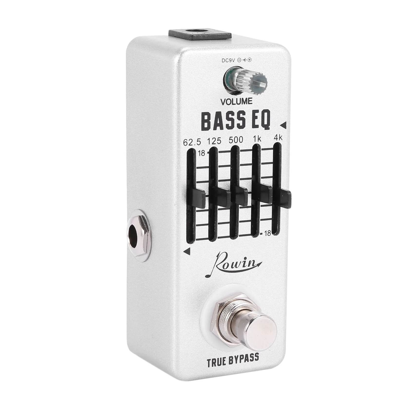 Rowin Lef-317B Bass Eq Equalizer Guitar Effect Pedal 5-Band Pedal Aluminum Alloy Body True Bypass