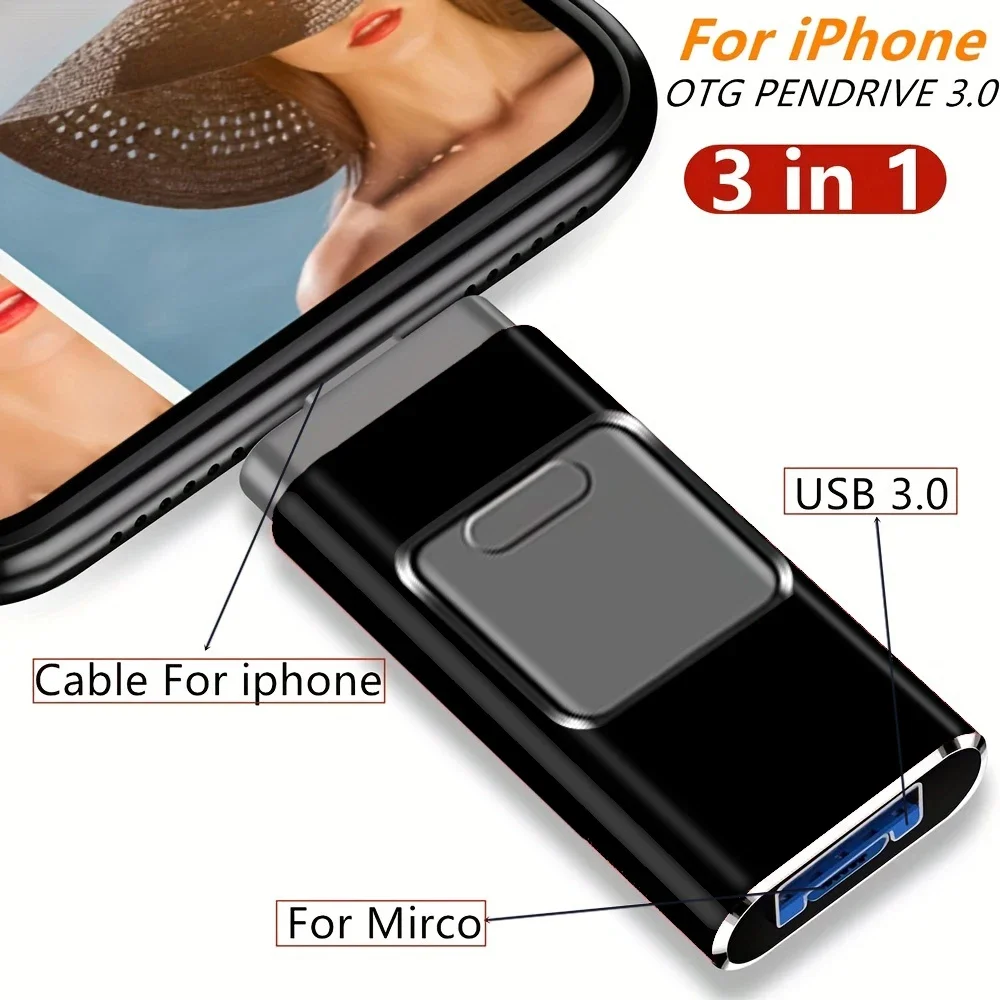 USB Flash Drive  High Speed 256G Sticks External Storage Pen Drive For Phone iPhone Android PC Copy Photo Videos Files