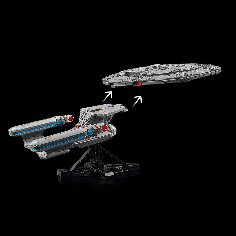 Blocs de construction de vaisseaux spatiaux Star Trek USS Enterprise NCC-1701-D, 3600 pièces, avec 9 figurines, briques à assembler, jouet cadeau pour adultes et garçons fans