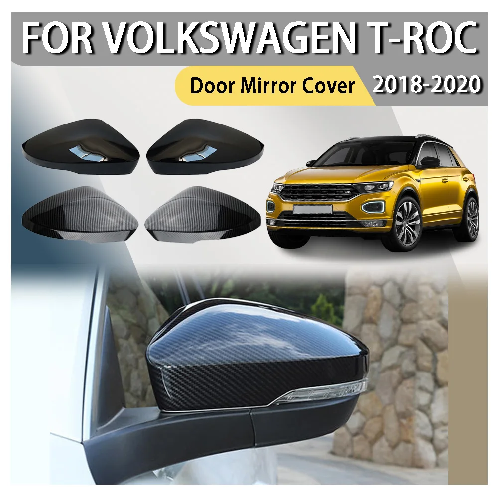 

ABS Plastic Car Rearview Accessories Door Mirror Cover For Volkswagen T-Roc 2018 2019 2020 Car Styling Car Decoration