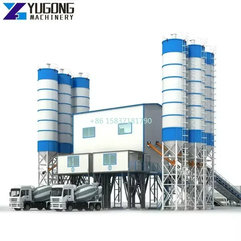 Mobile Concrete Pump Batching Plant Price Truck Mounted Concrete Batching Plant Station Building Construction Pumping Station