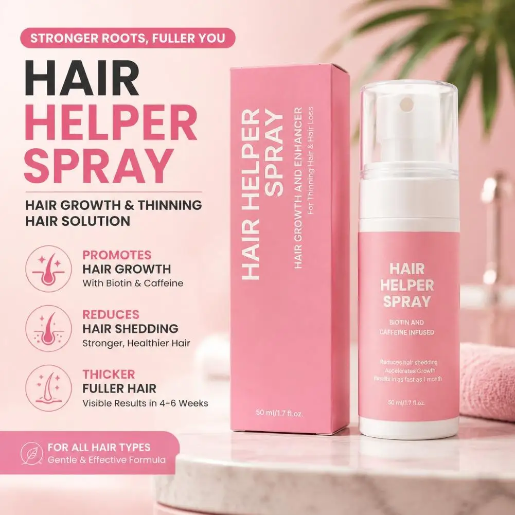 Hair Helper Spray 50ml Scalp Nourishing Hair Care Spray Lightweight Leave‑on Hair Treatment Mist For Thin Hair Hair‑Care Spray