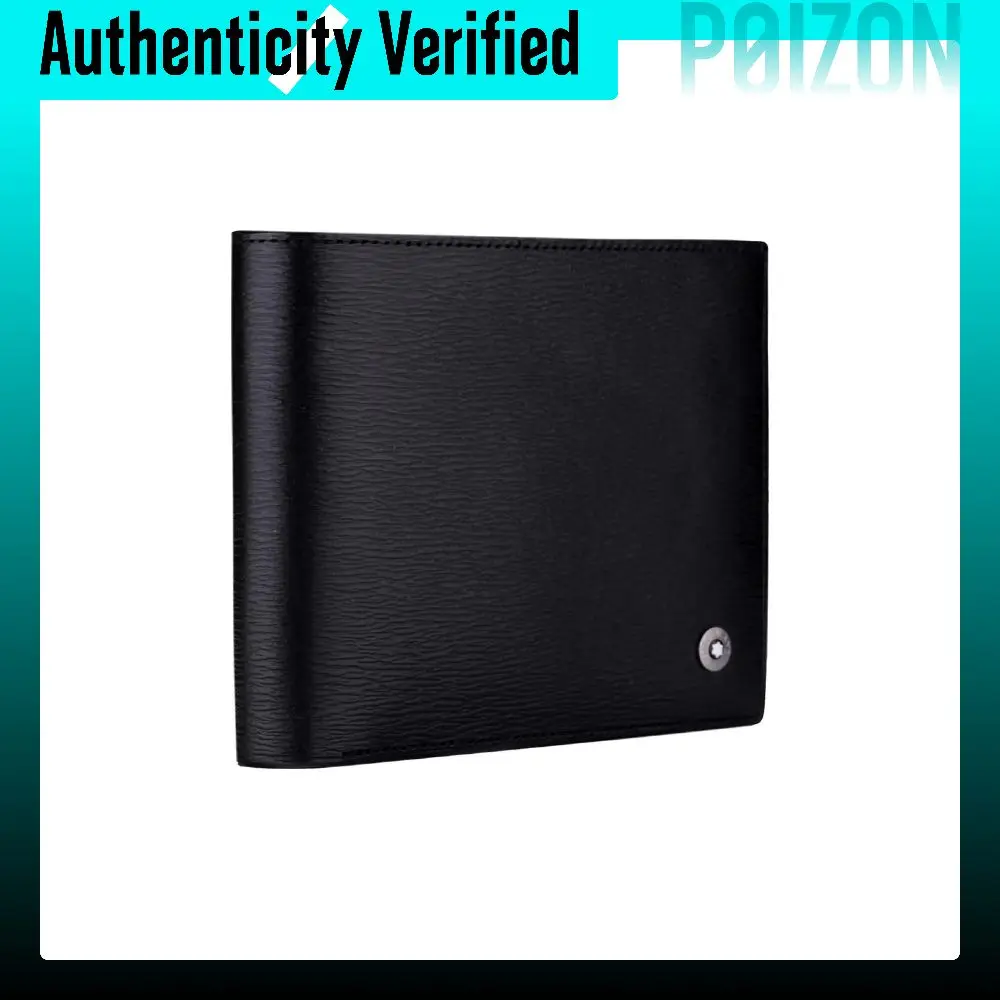 MONTBLANC Cow Leather Wallet Men's Black 101867