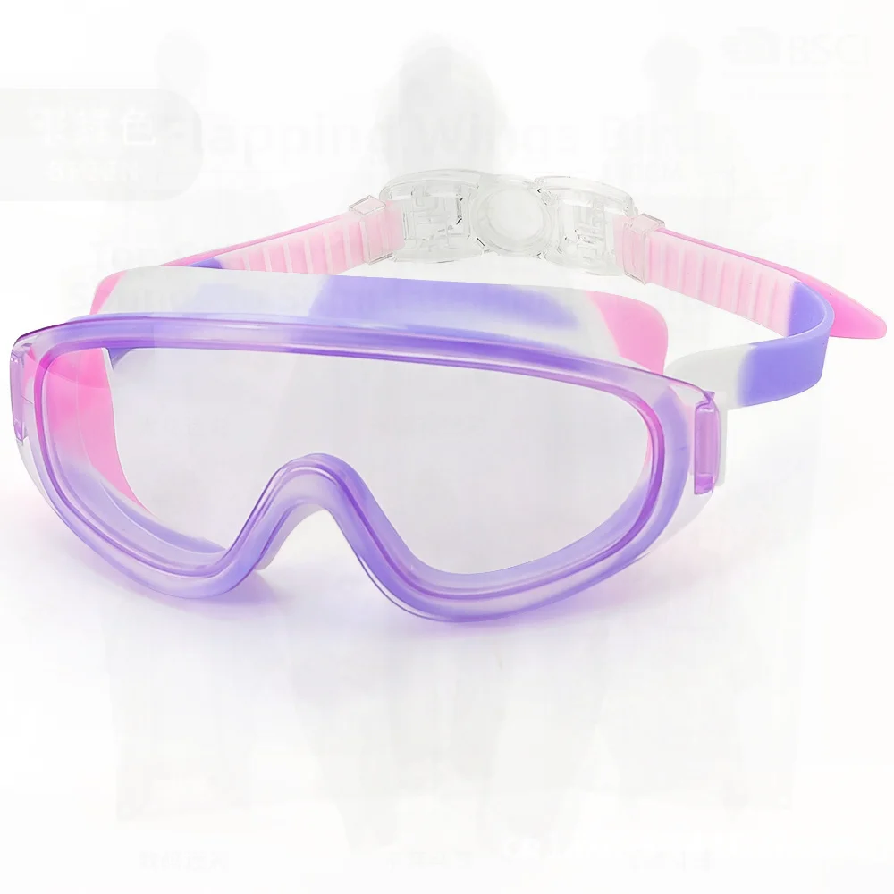 

Borderless HD Swimming Goggles Unisex Anti-Fog Waterproof Youth Training Swimwear Eye Protection in Black Silver Red Bright Blue