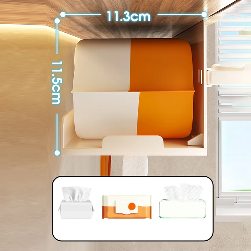 Kitchen , Paper Towel Rack, Wet Wipes Shelf, Paper Towel Box, Roll Paper Holder, Wall Cabinet, Inverted Type view 2
