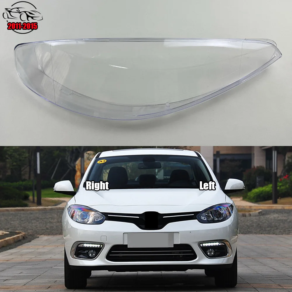 

For Renault Fluence 2011-2015 Headlight Cover Transparent Headlamp Shell Lamp Shade Lens Replace Original Lampshade Plexiglass