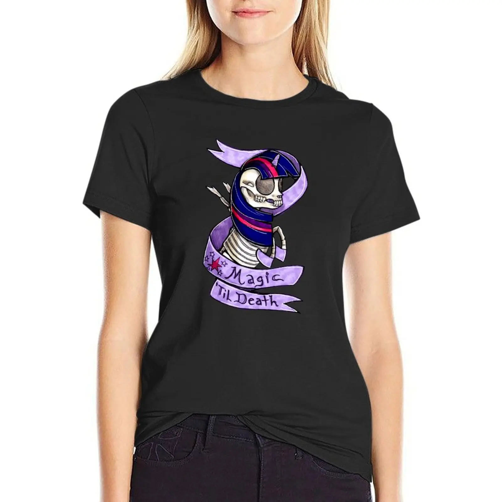 Magic 'Til Death MLP Twilight T-Shirt lady clothes funny blanks customs design your own oversized workout shirts for Women