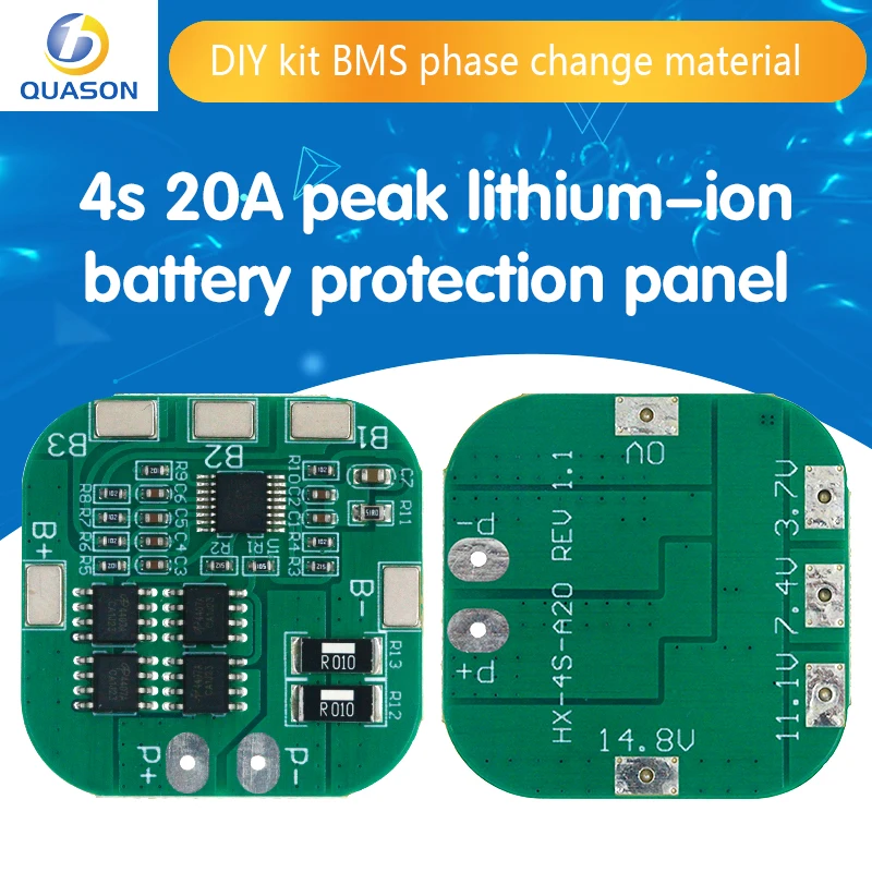 4S 14.8V 20A peak li-ion BMS PCM battery protection board bms pcm for lithium LicoO2 Limn2O4 18650 li battery