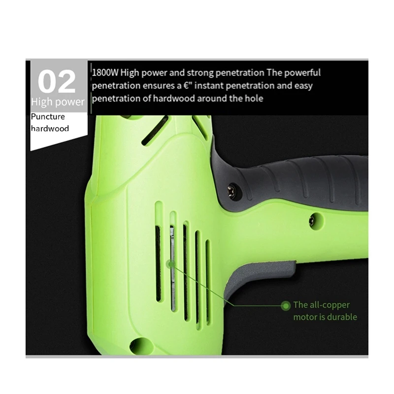 ABSJ-Electric Nail Tool Zszywacz do gwoździ Zszywacz Zestaw narzędzi do obróbki drewna Akcesoria F30 Prosty gwóźdź Wtyczka EU