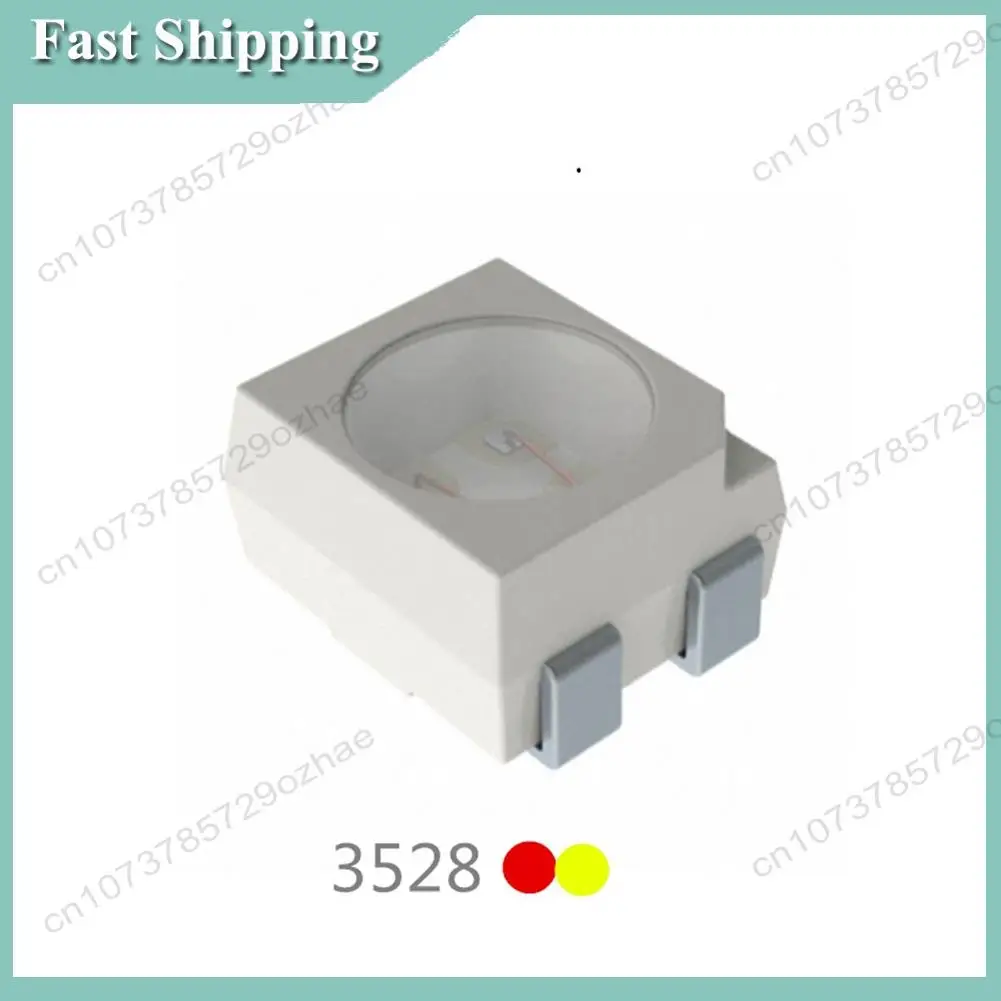 -A01R 100PCS 3528 Amber+Yellow PLCC-4 Reverse Pole ,617Nm+587Nm , 50MA 2V 0.1W Bicolor SMD LED Lamps Light Beads LAYT67B
