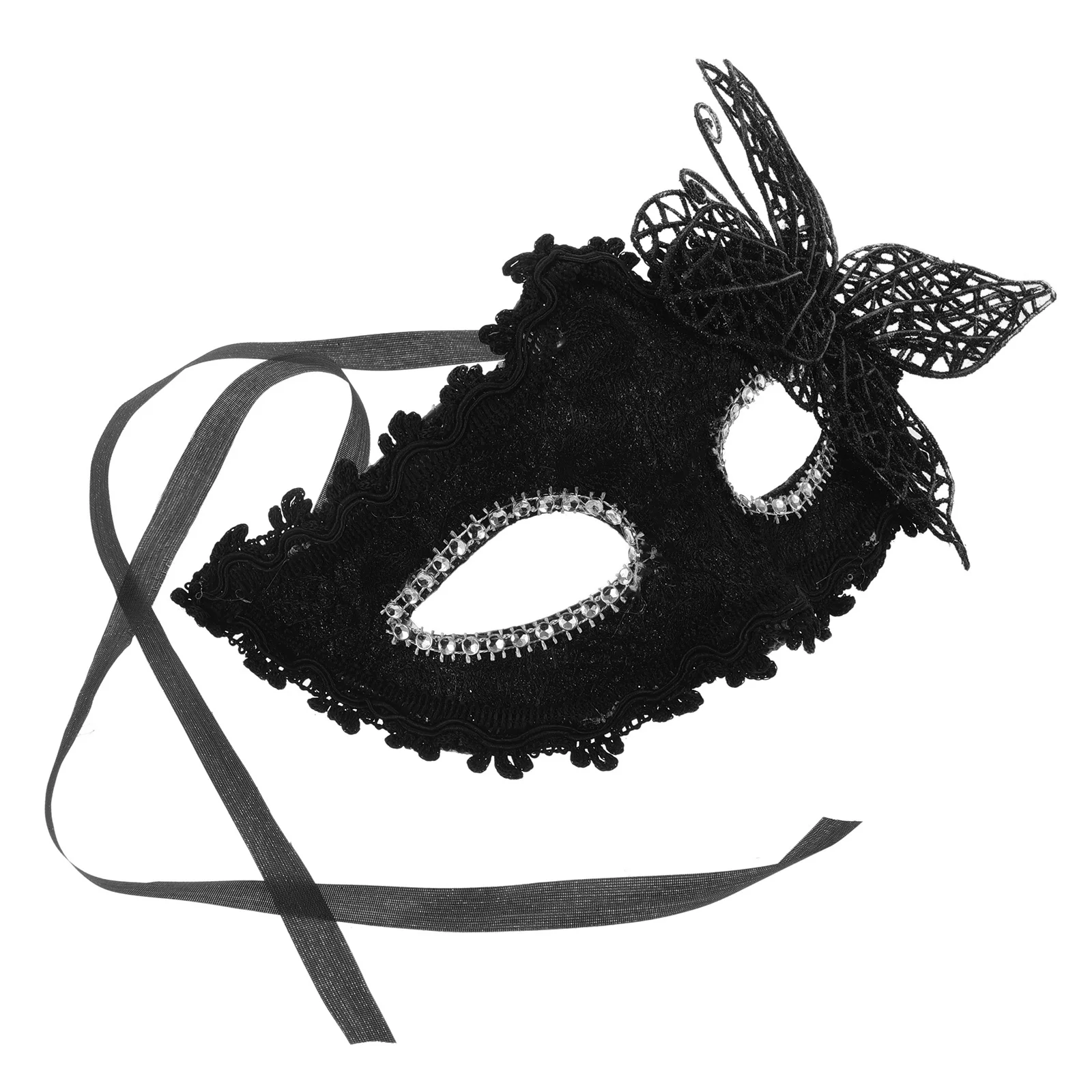 Venetian Masquerade Half Face Costume Mask Lightweight Elastic Band Halloween Party Mask for Women