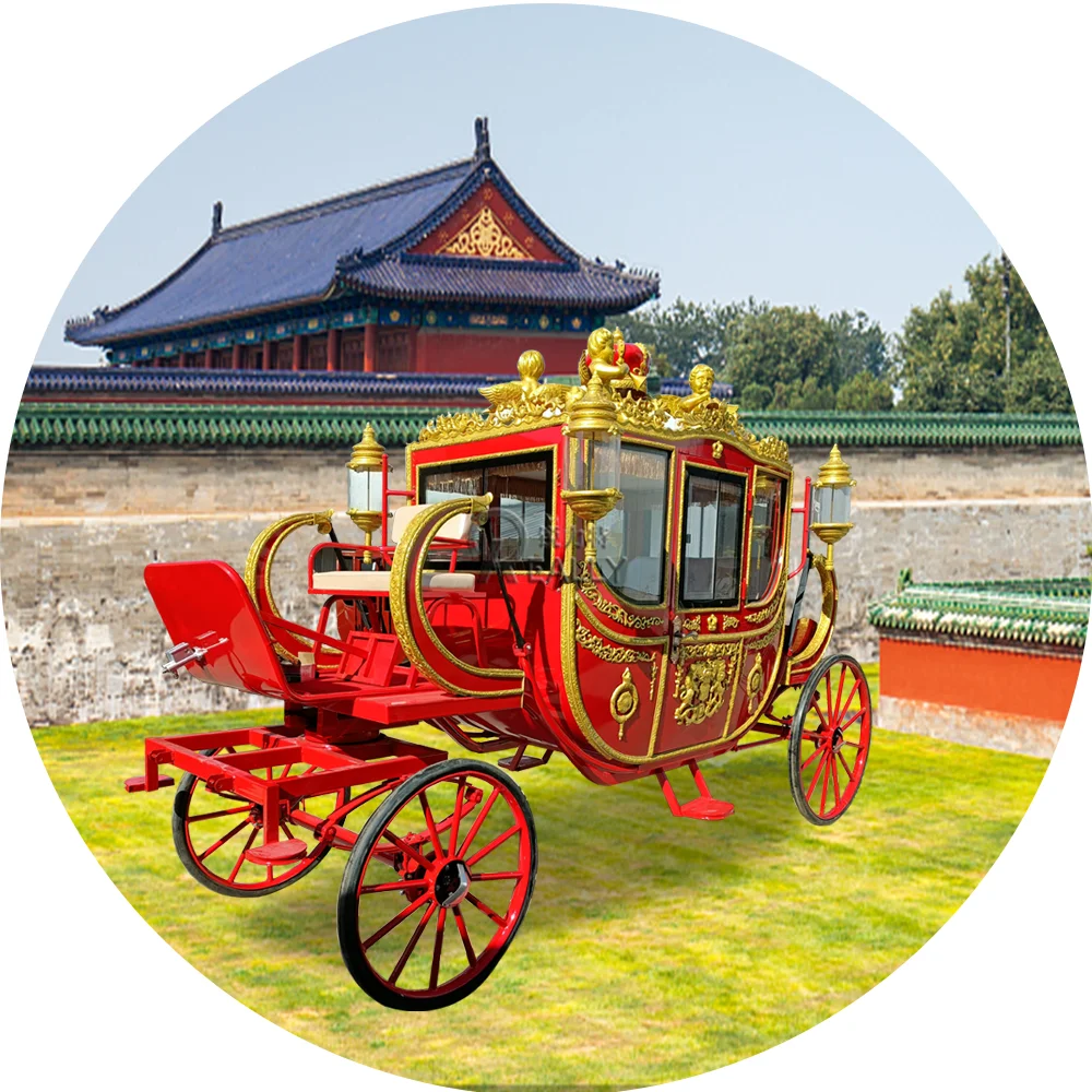 Royal Horse Carriage Manufacturer Wedding Vehicle Wagon Carriage For Sale