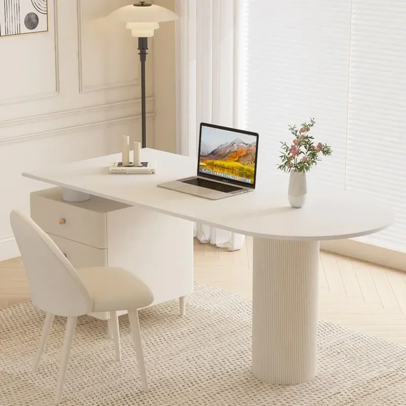Motion Desk Table Auxiliary Computer Offices Economic Office Desks Furniture Home Bureaux Work Tables Shelves White Design