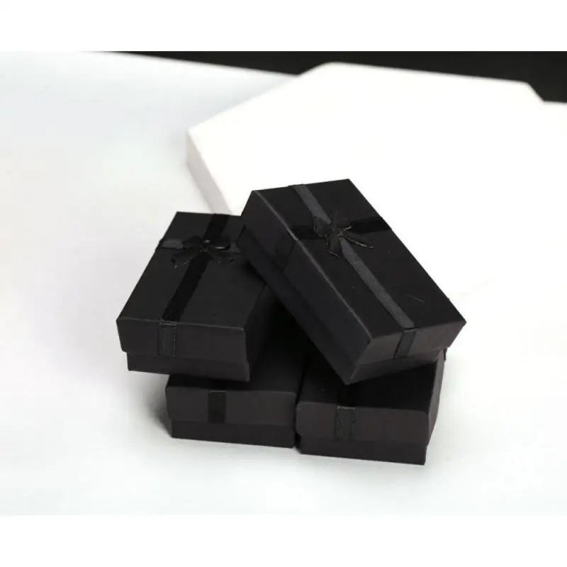High Quality Paper Ring Necklace Set Jewelry Necklace Earrings Rectangular Package Gift Box 5*8*2.5cm Christmas Box