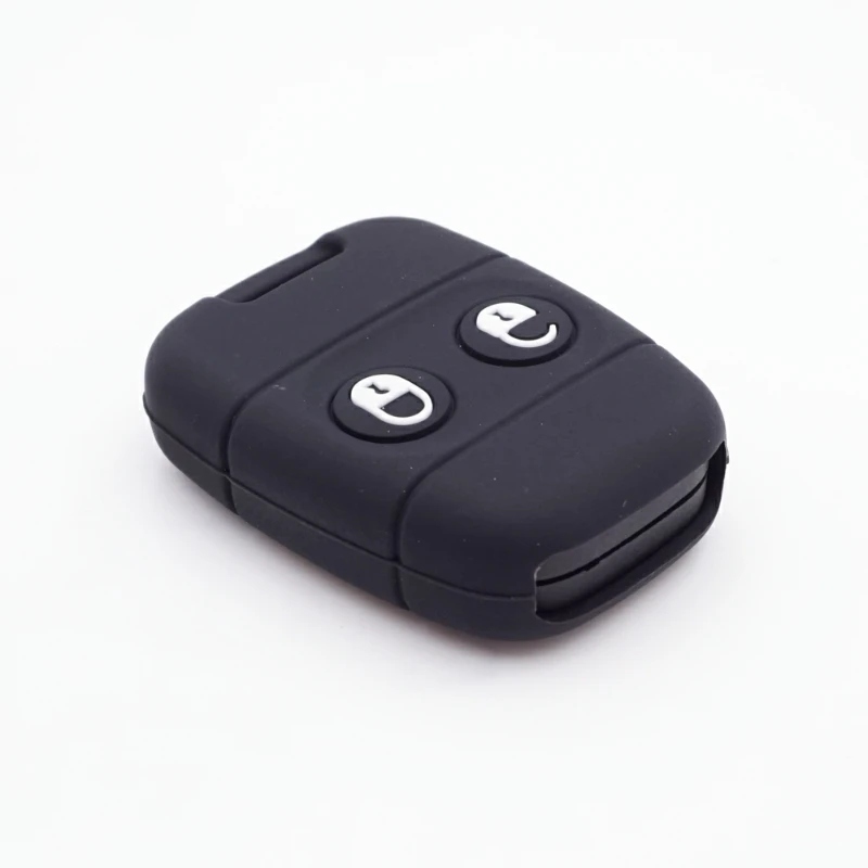 Cocolockey Rubber Silicone Key Cover Fit for Rover MG Land Rover Defender Freelander 2 Buttons Remote Key Holder Bag Protector