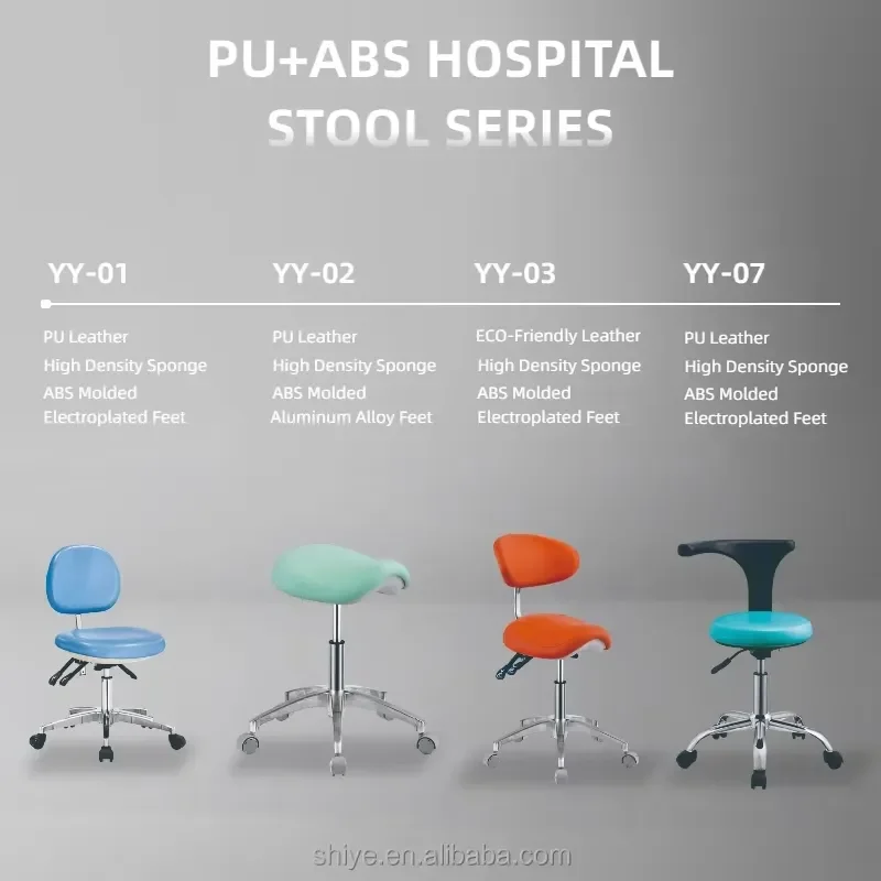 Modern Adjustable Height Medical Stool Electroplated Backrest Chair for Hospital Clinic Doctor Laboratory Use Professional