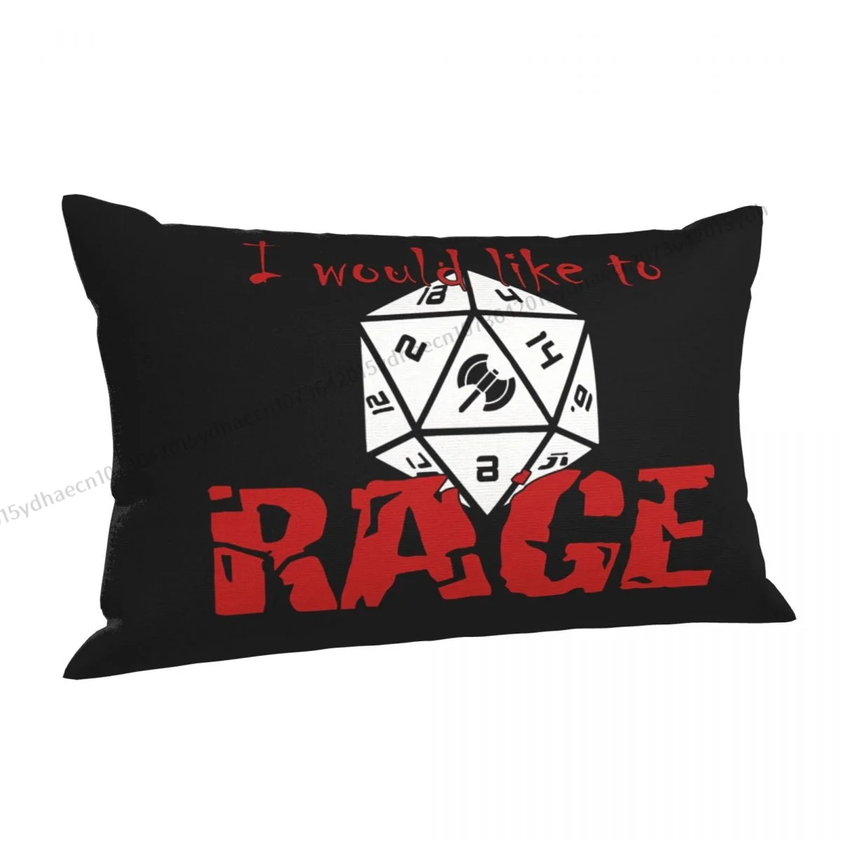 I Would Like To RAGE Pillow Case DND Game Cushion Covers Home Sofa Chair Decorative Backpack Covers