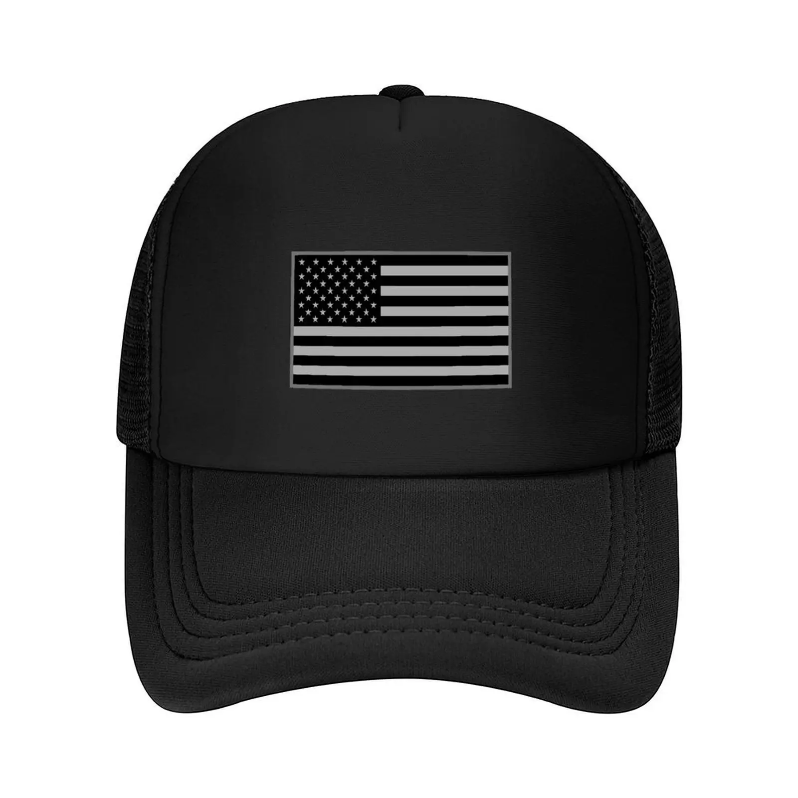 

American flag in black and grey Baseball Cap dad hat Uv Protection Solar Hat fashionable beach hat Caps Women Men's