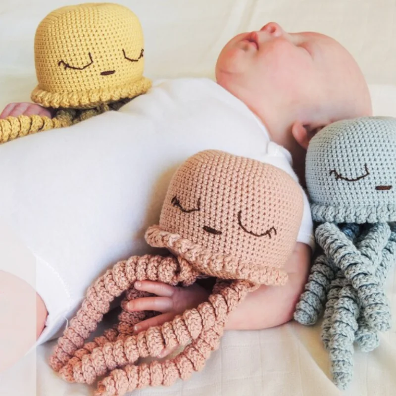 Cute Crochet Octopus Toy for Preemie, Amigurumi Octopus for Infant Baby Shower Gift, Sea Creature Toy