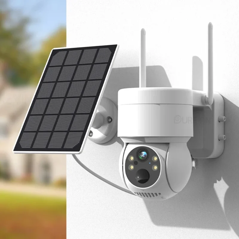 

4MP Outdoor Wireless Built-in Battery Solar Camera PTZ HD WiFi Camera PIR Human Detection Video Surveillance Camera iCsee APP