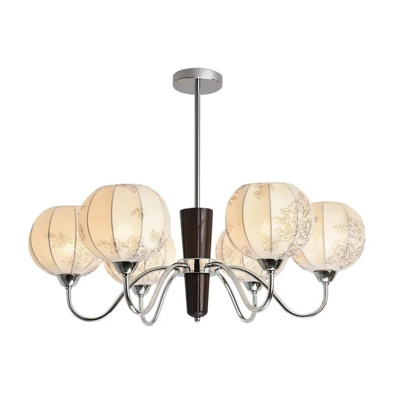 

French style, fabric art, living room, chandelier, American style, retro, high-end restaurant, cream style