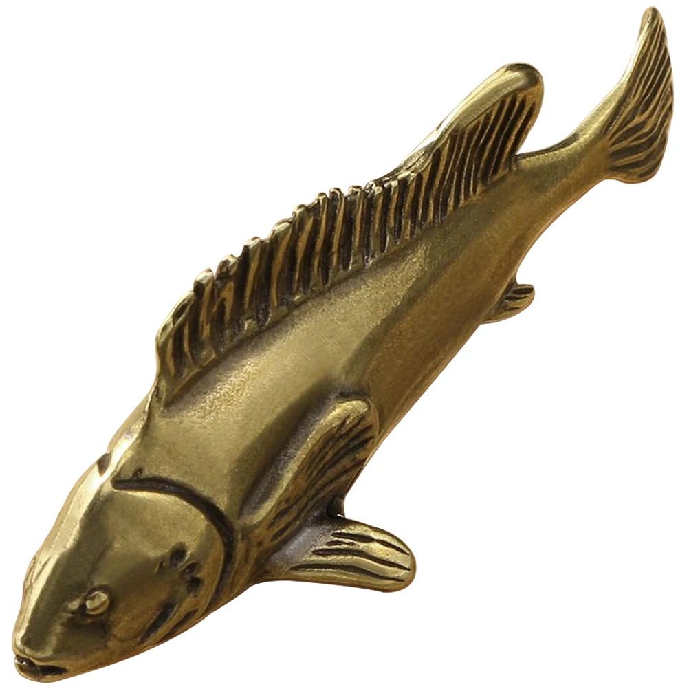 

Copper Statue Retro Retro Sculpture Sculpture For Home Office Desk Small Fish Figure Gift Vintage Fish
