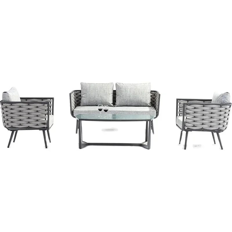 

Nordic outdoor sofa coffee table combination