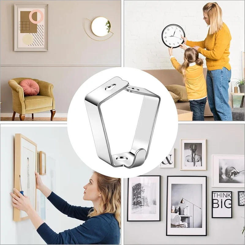 ABDJ-20 パック調整可能な画像吊り下げフックレールハンガーフックアート吊り下げシステムおよびその他の画像表示システム用