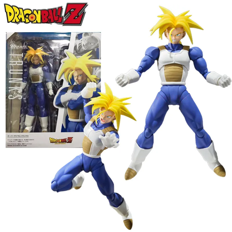 

Dragon Ball Z Super Saiyan SHFiguarts Trunks Action Figure SHF Movable Joints Doll Long Hair Model Toy Pvc Decoration Model Gift