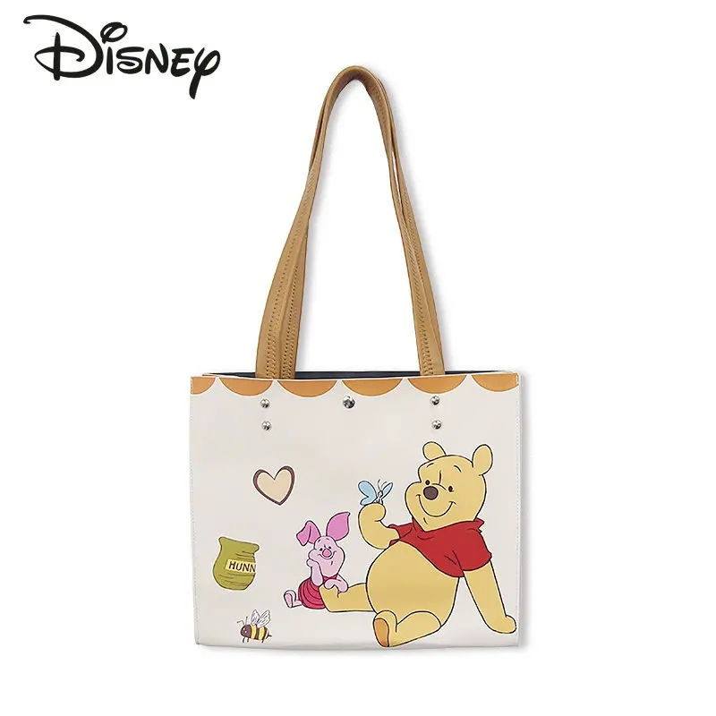 Disney winnie-女性のハンドバッグ,魅力的なショッピングバッグ,ファッショナブル,大容量,仕事に行く,漫画,多用途,カジュアル,シンプル