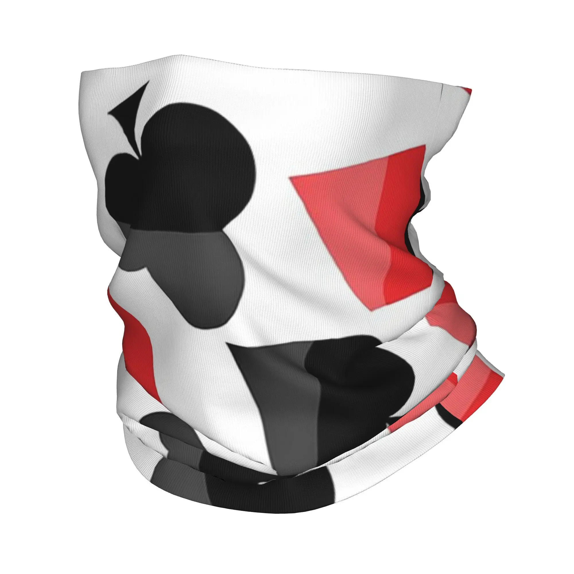 카드 심볼 Bandana Neck Gaiter 인쇄 된 랩 스카프 따뜻한 모자 하이킹 낚시 남성 여성 성인 올 시즌