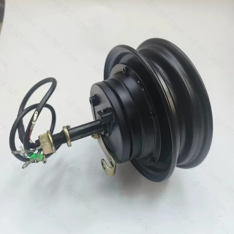 Small elderly tricycle scooter rear wheel drum brake motor 10 inch unilateral shaft brushless wheel hub motor