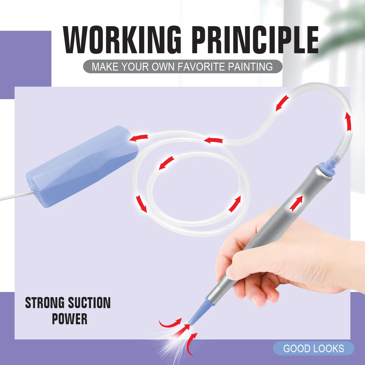 Nuevo lápiz de perforación eléctrica USB Diamond Draw Point Drill Kit de pintura manual DIY Long Stick Drill Tool Regalos para niños Juguetes educativos