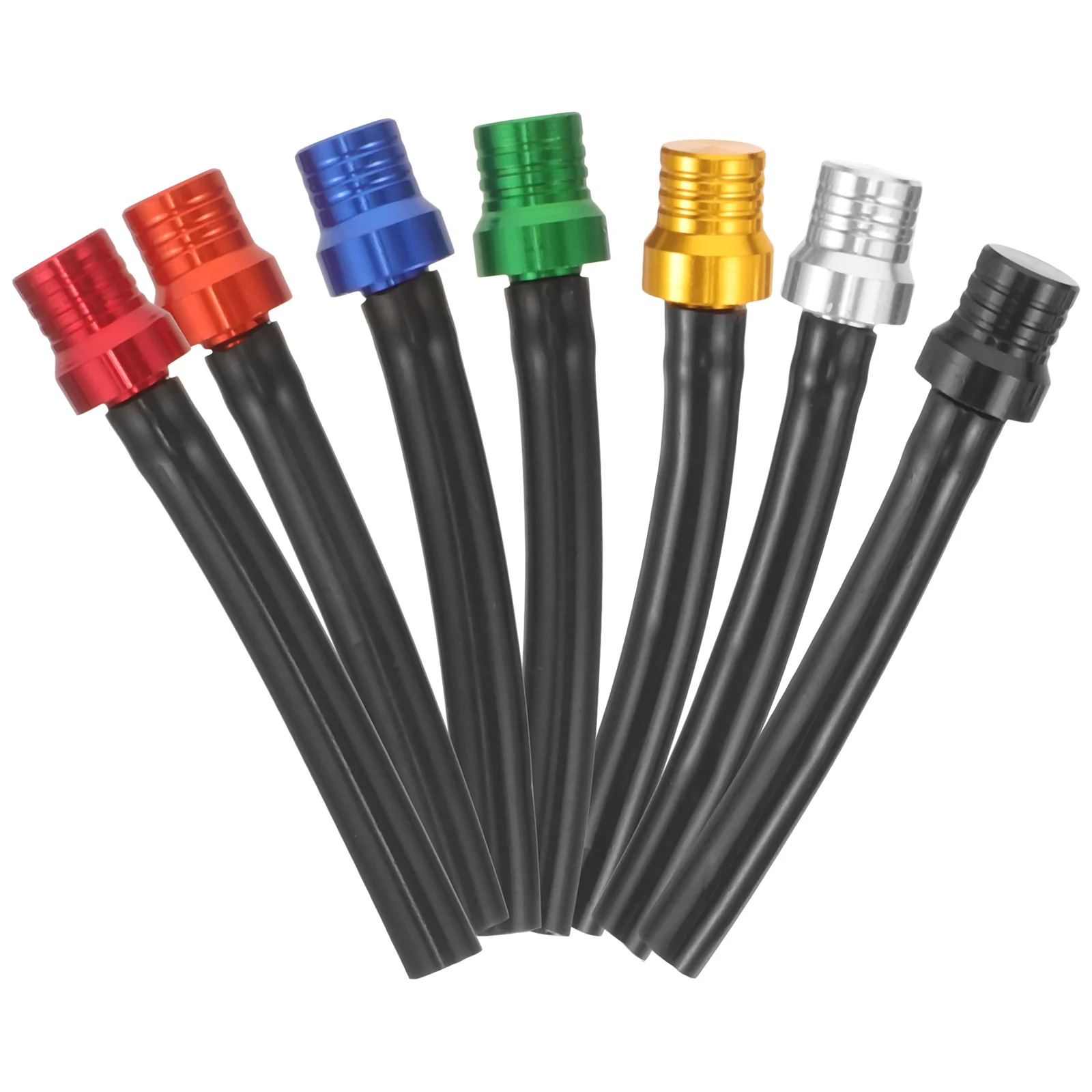 

7Pcs Atv Gas Fuel Caps Motorcycle Tank Hose One Way Valve Metal Vent Caps Motorcycle Tank Cap Motorbike Vent