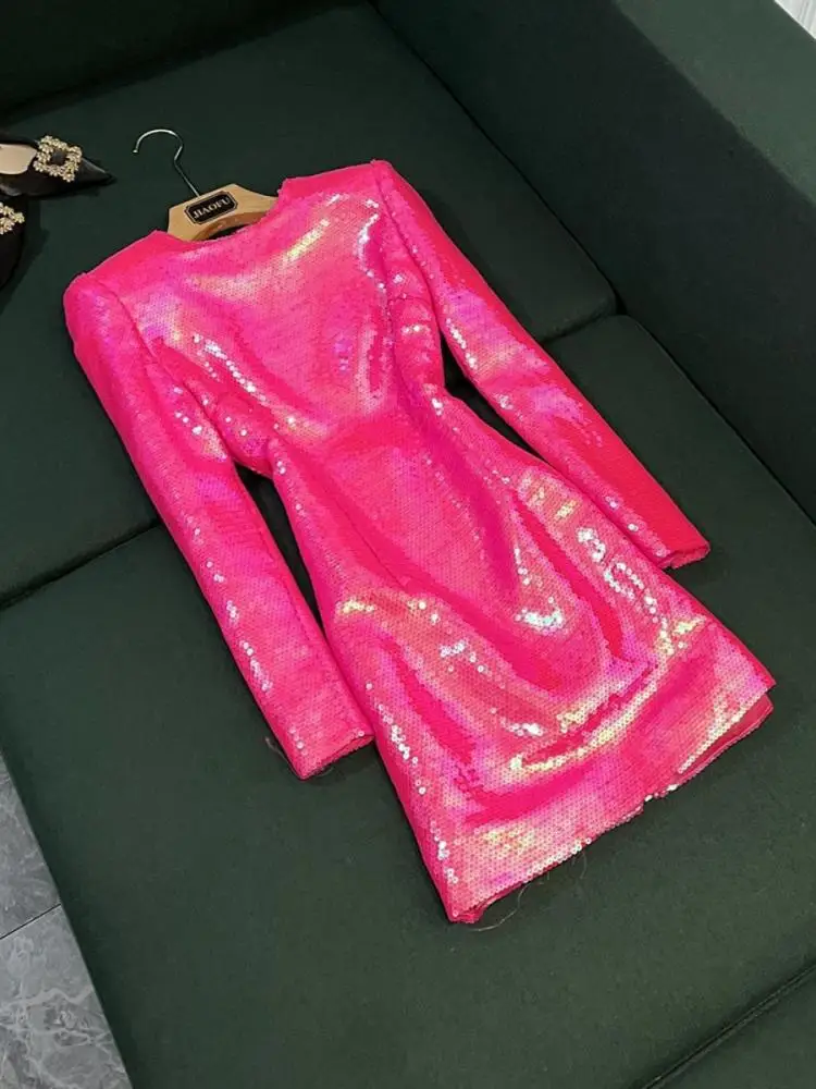 

iny Sequin Evening Dr Stage Performance Par Women's Dr mid Waist Bodycon Skirt Casual Sle Single Piece