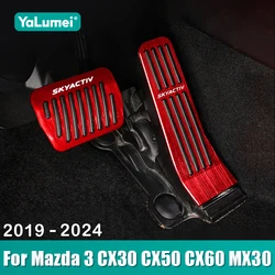 For Mazda 3 BP CX30 CX50 CX60 MX30 2019 2020 2021 2022 2023 2024 Car Foot Rest Pedal Accelerator Brake Pedals Cover Accessories