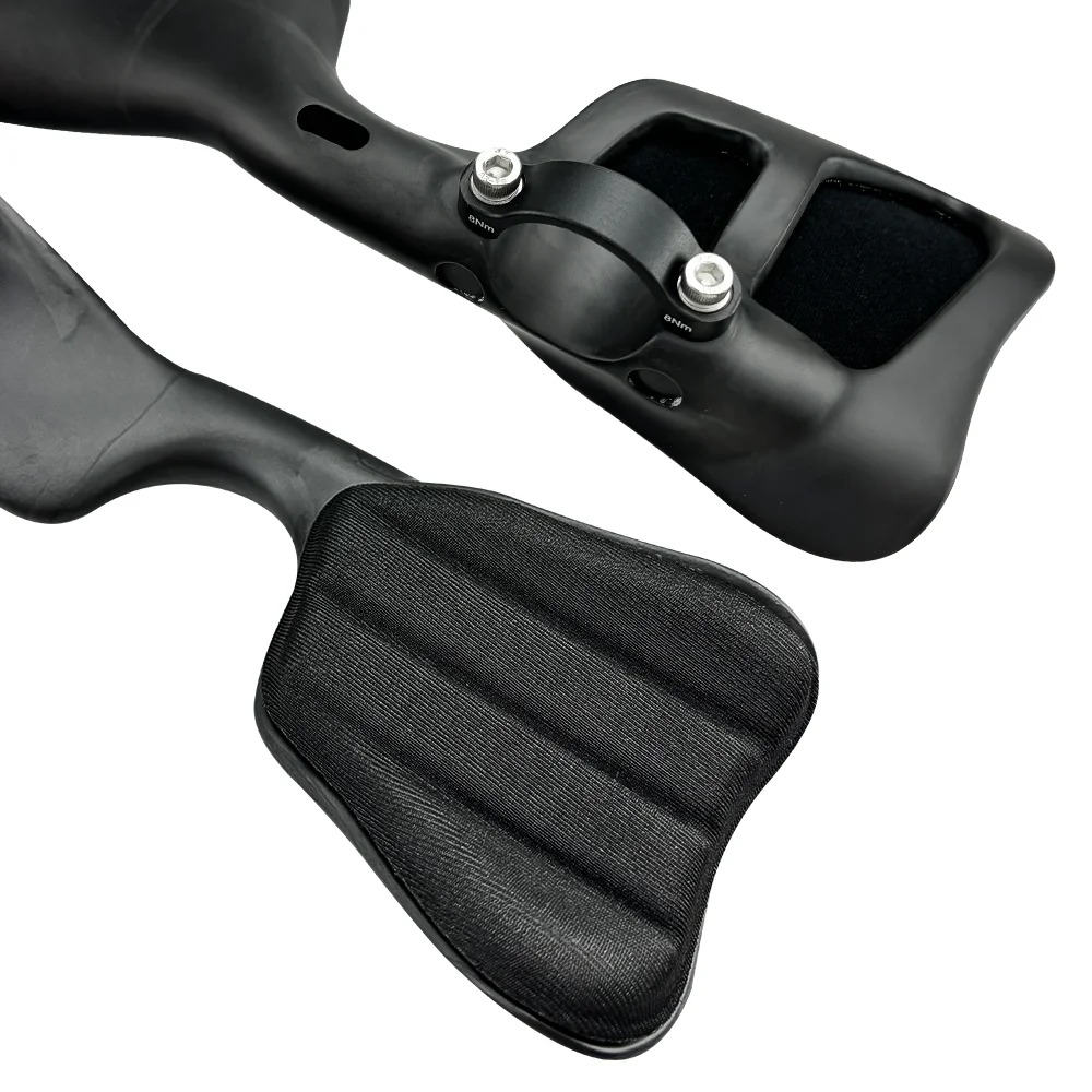 Carbonfaser-Lenkergriff mit hoher Steifigkeit für Rennräder und Mountainbikes, TT-Lenkergriff, 31,8-22,2 mm, universell für Rundrohre, Freizeit – Detail 9