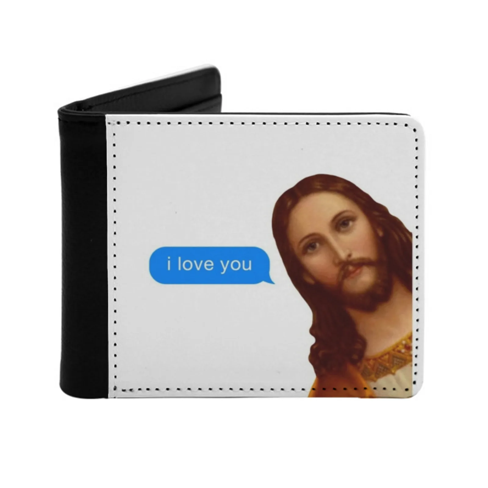 

Иисус: я люблю тебя, текст, мужской кожаный кошелек, держатели для кредитных карт/Id, вставки, сумка для денег, мужские короткие кошельки, Иисус, забавный забавный текст