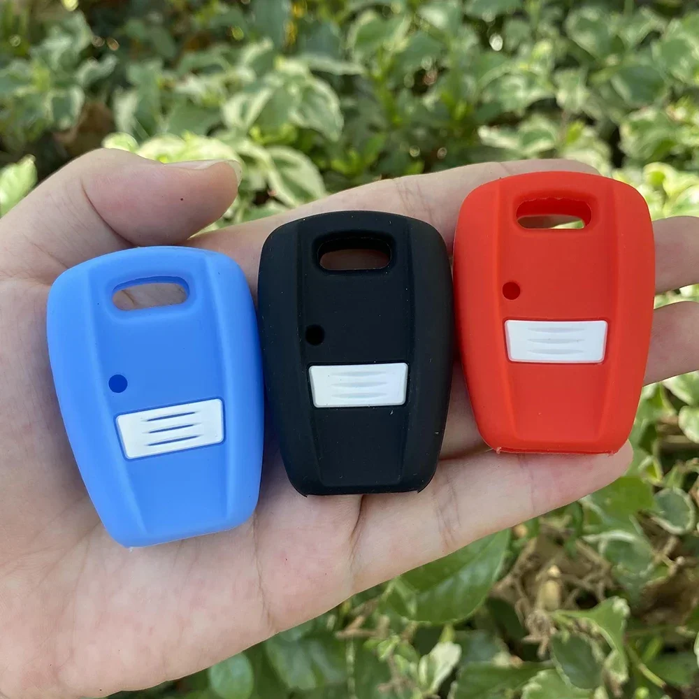 Silicone Rubber Car Fob Key Cover Case Protector Bag Shell Holder for Fiat Albea Doblo Palio Punto Keychain Auto Accessories