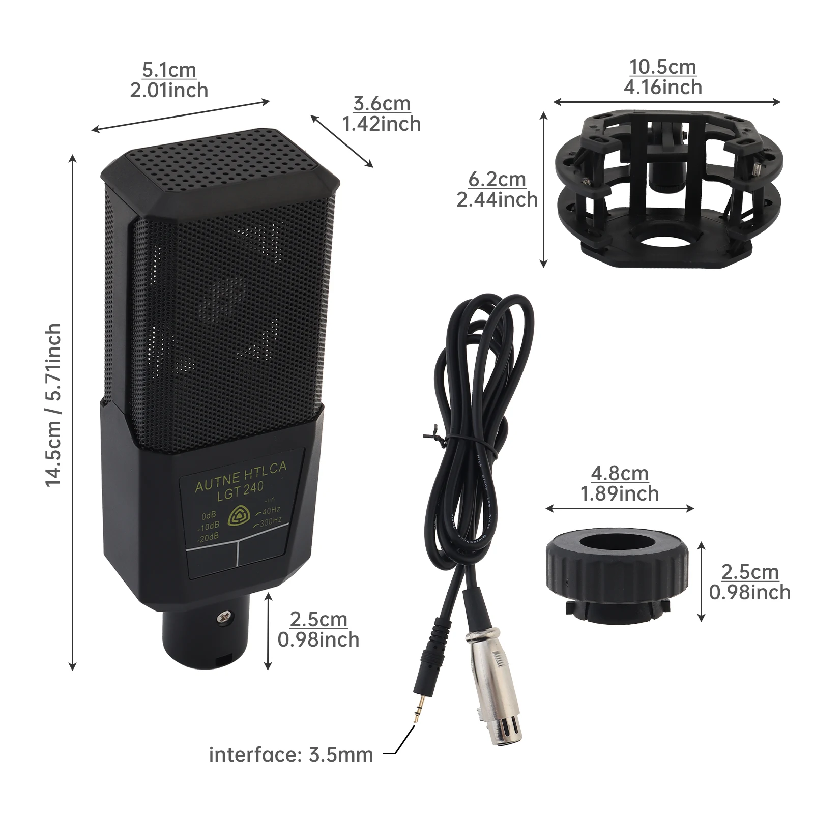 LGT240 profesjonalny mikrofon – Streaming Mic Condenser recenzja i cena
