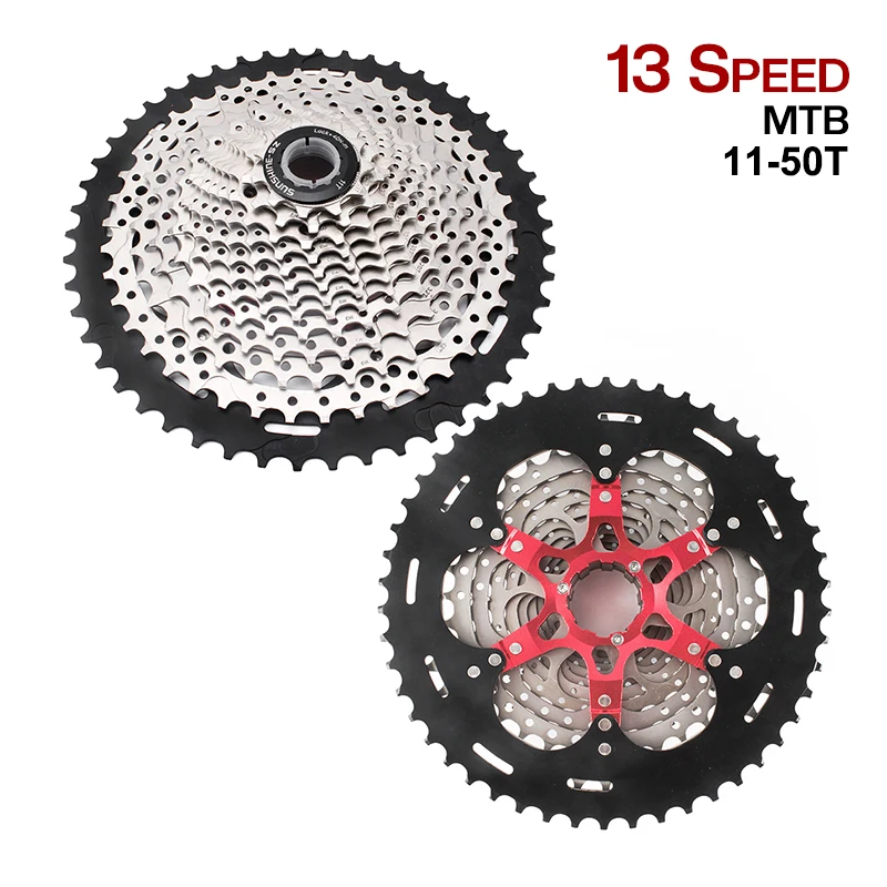 SUNSHINE Mountain Bike Freewheel 13 Speed Alloy Steel MTB Bicycle Cassette Flywheel 11-50 Teeth Sprocket Cycle Accessories