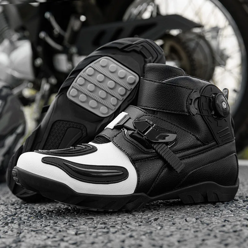 

Genuine Leather men's off-road Motorcycle Boots Anti-fall Rider Road Racing Biker Boot Casual Shoes Boots Men's Motorcycle Shoes