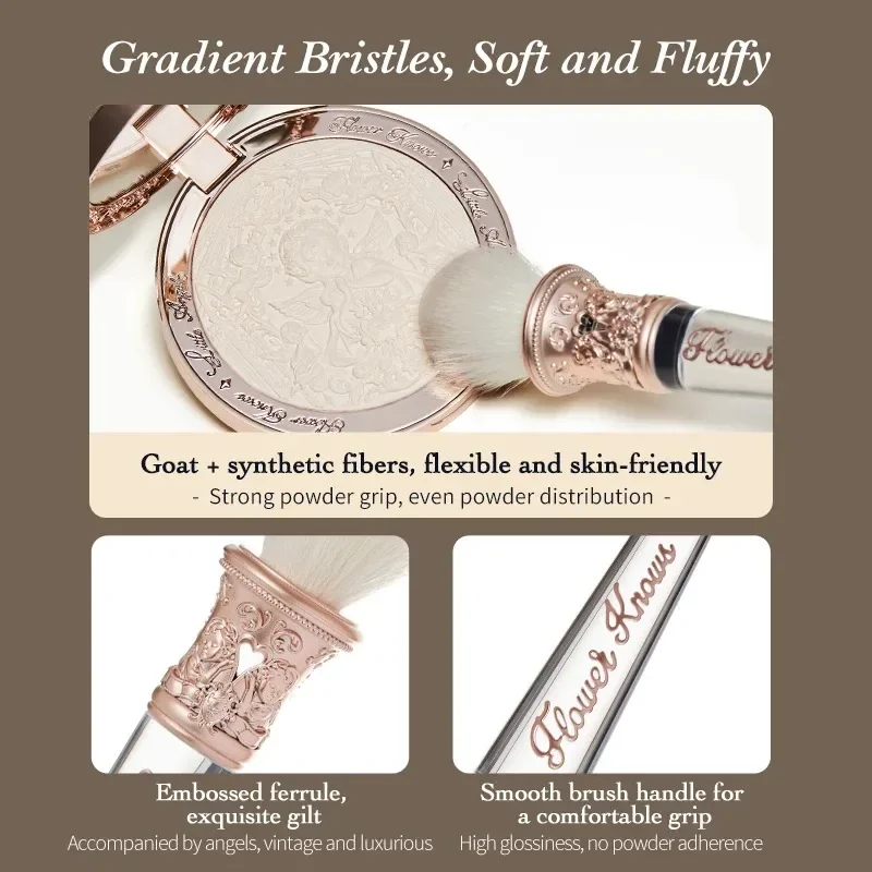 Flower Knows Little Angel Highlight Brush  Blush Powder blusher Brush Wool Highlighter makeup brushes