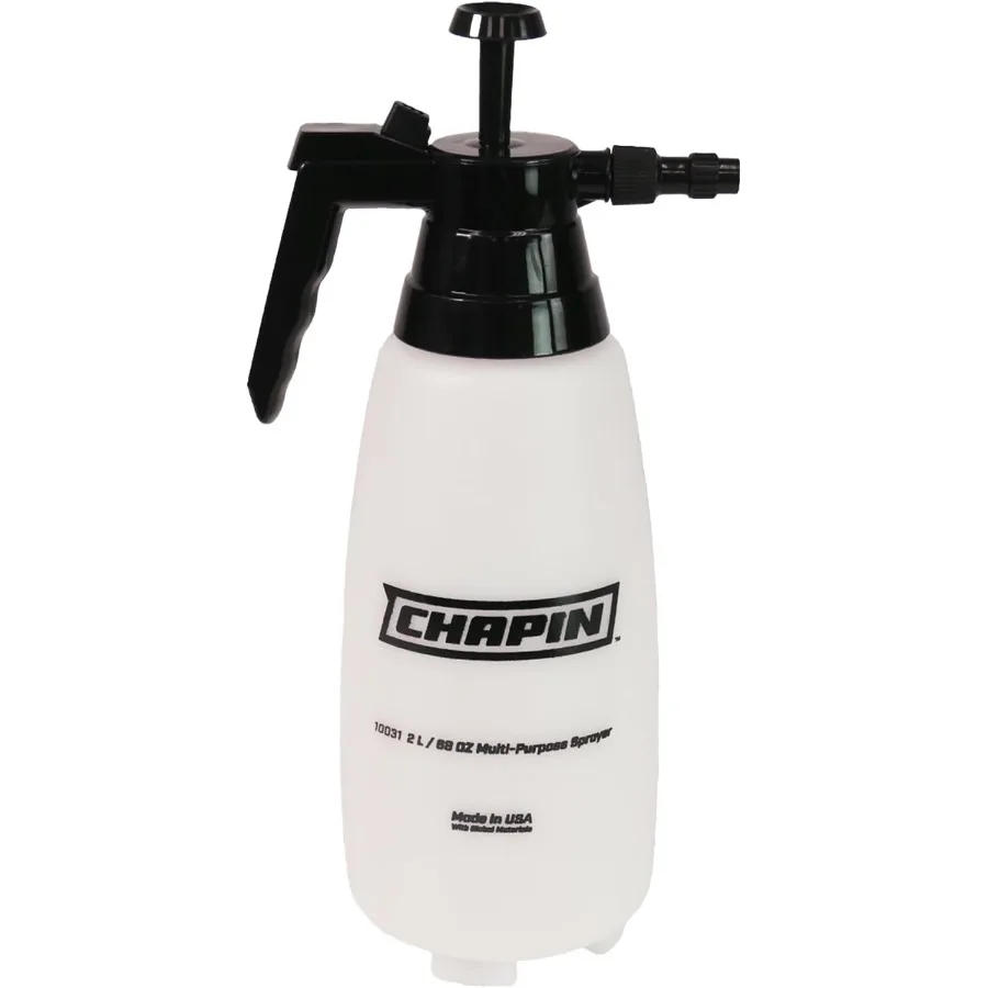 

Ручной многоцелевой садовый насос Chapin 10031, 2 литра, 52 галлона, распылитель с регулируемым латунным соплом, триггер для большого пальца с Lockon