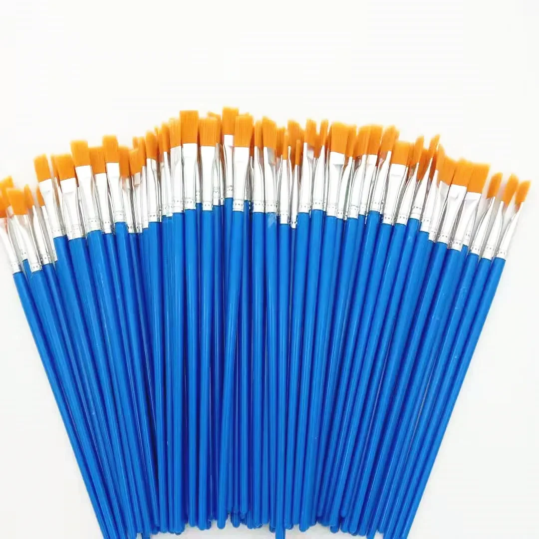 20pcs Paint Brushes Set for Kids Acrylic with Flat Round Pointed Paint Brushes Craft Watercolor Oil Painting Brushes