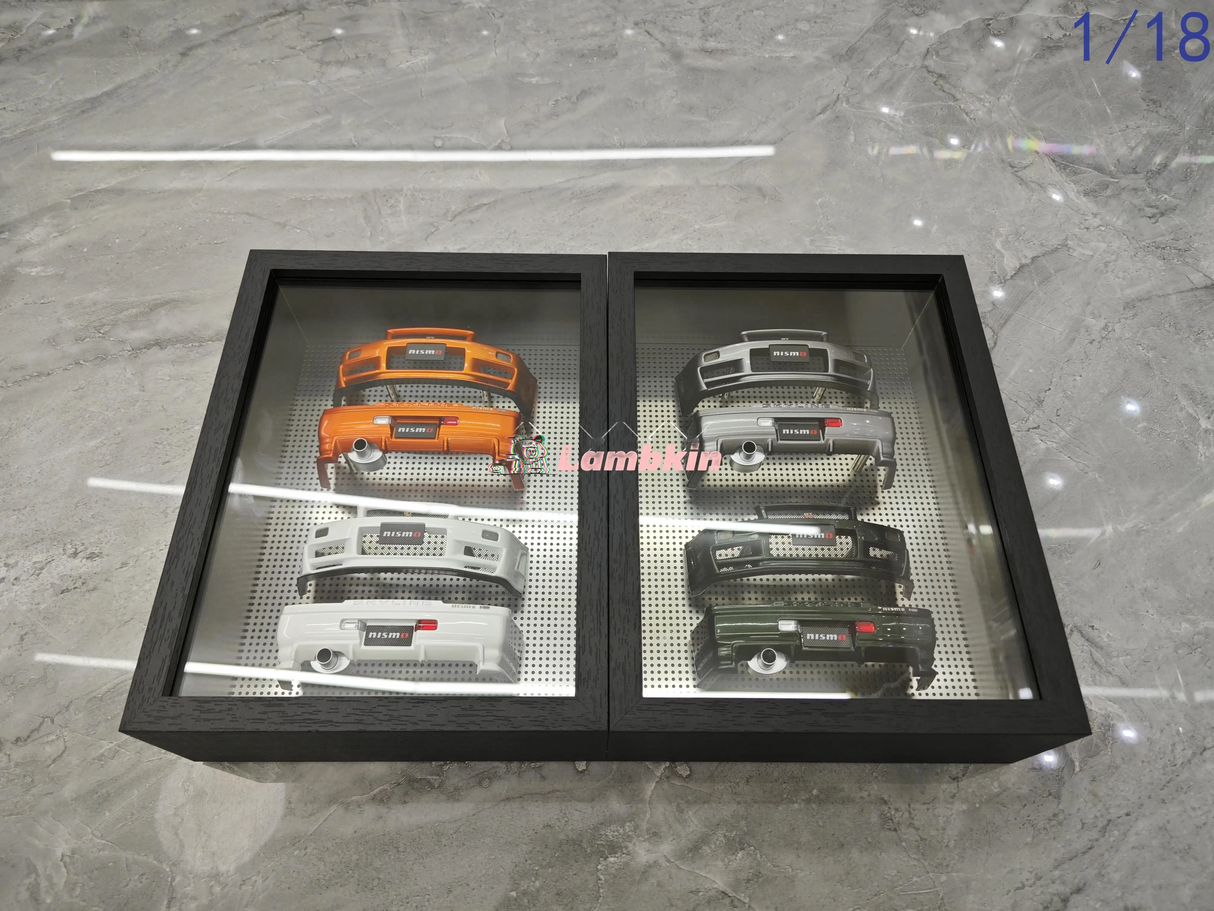 

MOTORHELIX 1/18 R34 бампер фоторамка подарок украшение из сплава домашний статический дисплей украшение автомобиля подарки на день рождения