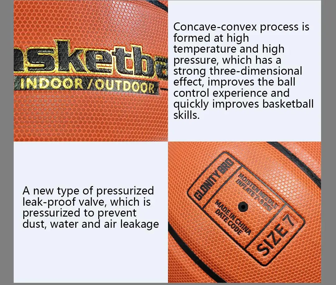 Maßgeschneiderte Basketbälle, Größe 7, Leder, verschleißfest, Spieltraining, Standardball, hochwertige Teambälle für Herren und Damen, Braun – Detail 14