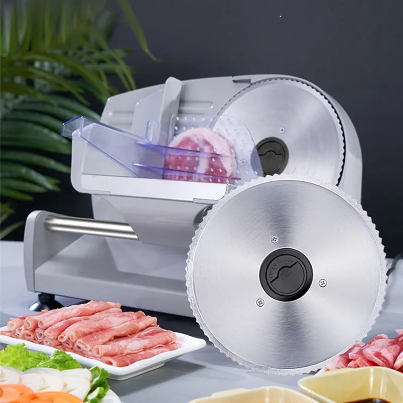 220V Electric Food Slicer Meat Food Household Desktop Meat Slicer Lamb and Beef Slicers 0-22mm Bread Ham Meat Cutting Machine