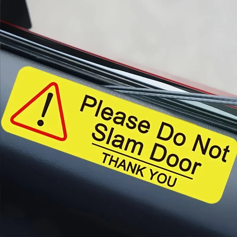 1/4PCS Please Do Not Close Door Sticker Waterproof Vinyl Decal Car Window Door Warning Label Rental Vehicle Exterior Decor